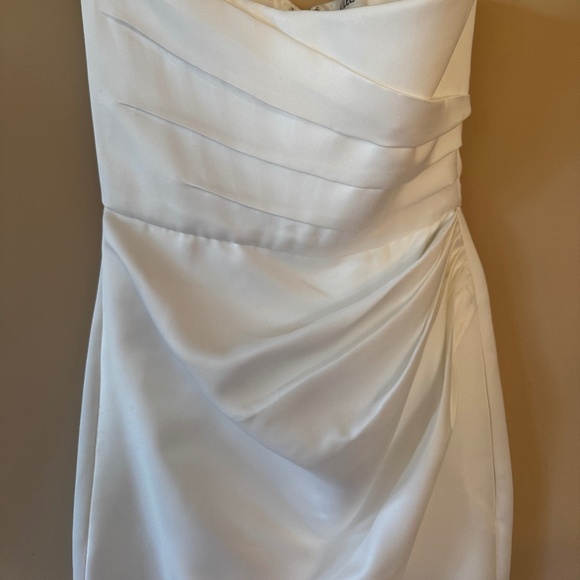 Sau Lee Brandi Gown in White - One-shoulder draped corset maxi dress - Picture 9 of 13
